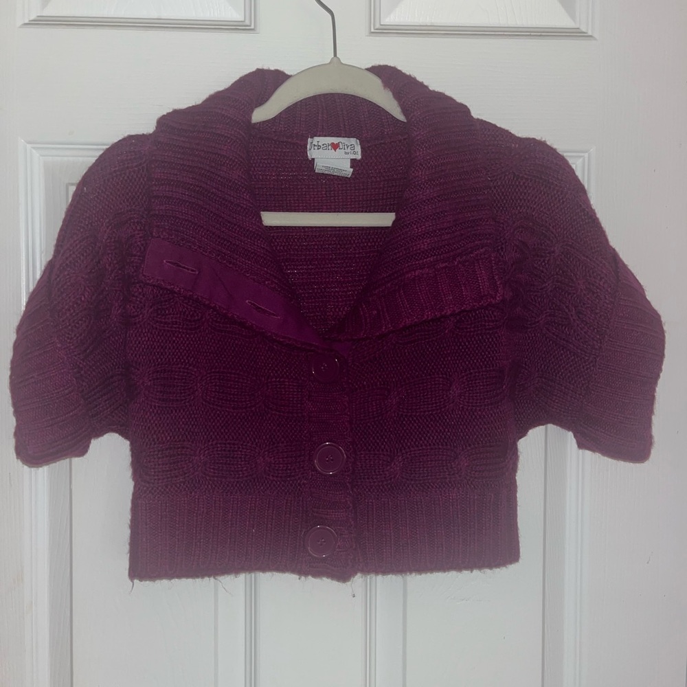 Women's Purple Knit Vest